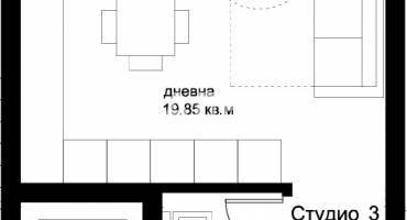 Едностаен апартамент, Варна, Трошево, 677896, Снимка 4