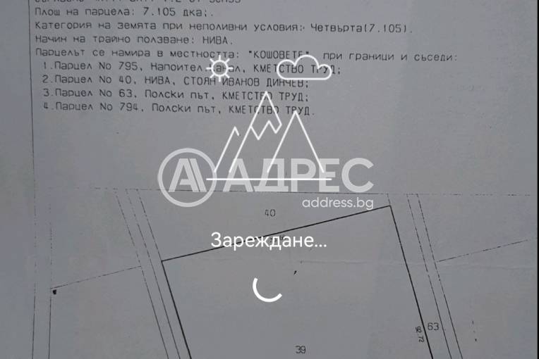 Земеделска земя, Труд, 599898, Снимка 1