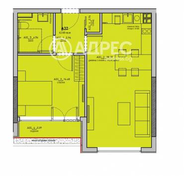 Двустаен апартамент, София, Дружба 1, 669898, Снимка 1