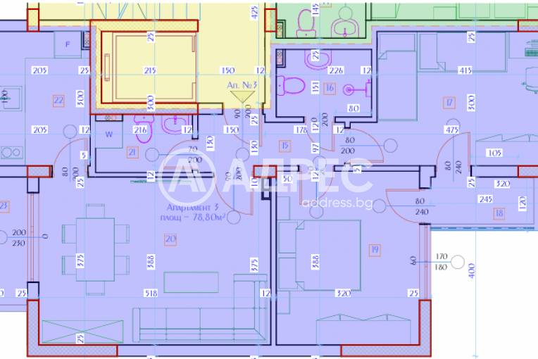 Тристаен апартамент, Благоевград, Широк център, 652900, Снимка 3