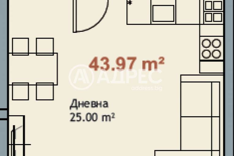 Едностаен апартамент, Варна, к.к. Чайка, 661900, Снимка 4