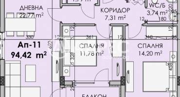 Тристаен апартамент, Бургас, Мадика, 680900, Снимка 3