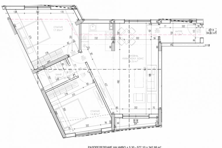 Тристаен апартамент, София, Лозенец, 691900, Снимка 2