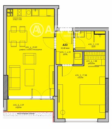 Двустаен апартамент, София, Дружба 1, 669901, Снимка 1