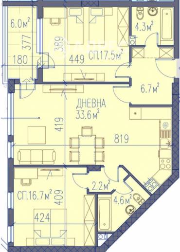 Тристаен апартамент, Пловдив, Христо Смирненски, 674902, Снимка 1