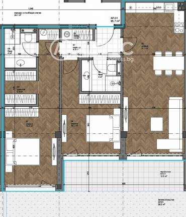 Тристаен апартамент, Варна, к.к. Св.Св. Константин и Елена, 657903, Снимка 1