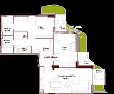 Тристаен апартамент, София, Хладилника, 645904, Снимка 1