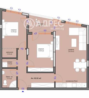 Тристаен апартамент, Бургас, Меден рудник - зона Д, 669904, Снимка 1