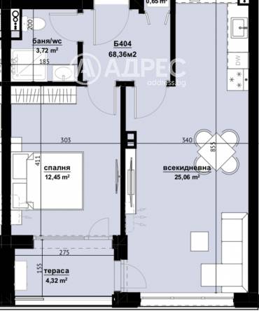 Двустаен апартамент, Бургас, Изгрев, 637905, Снимка 1