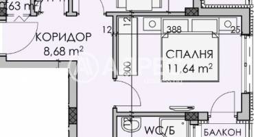 Тристаен апартамент, Бургас, Мадика, 680905, Снимка 3
