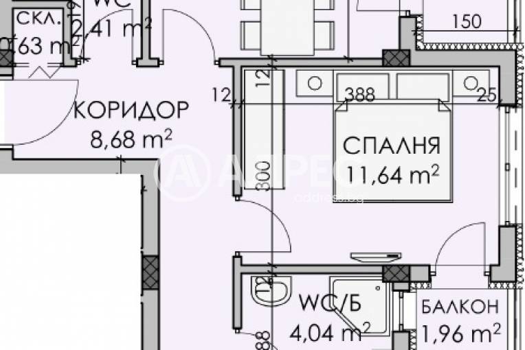 Тристаен апартамент, Бургас, Мадика, 680905, Снимка 3