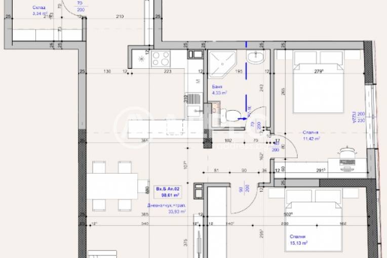 Тристаен апартамент, София, Лагера, 686905, Снимка 4