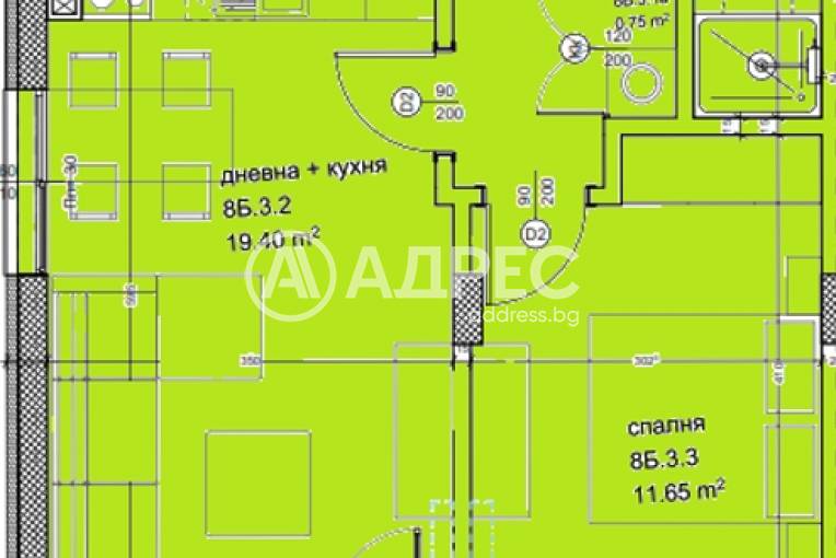 Тристаен апартамент, Варна, Кайсиева градина, 700905, Снимка 1