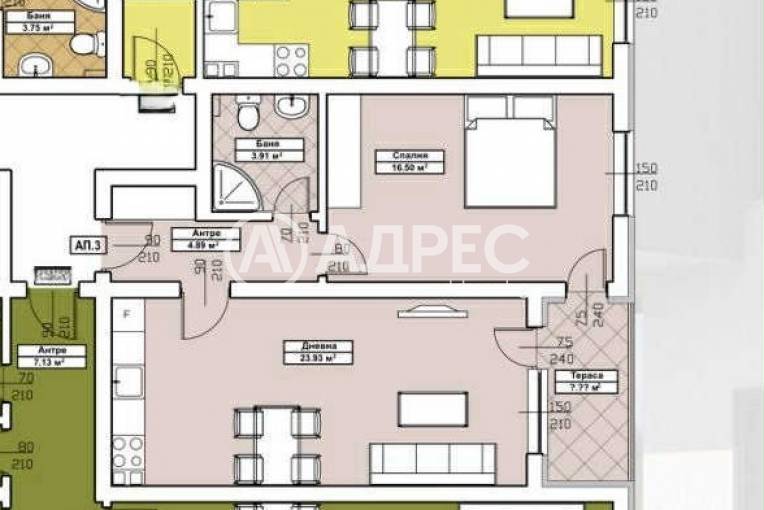 Двустаен апартамент, Благоевград, Освобождение, 671906, Снимка 1