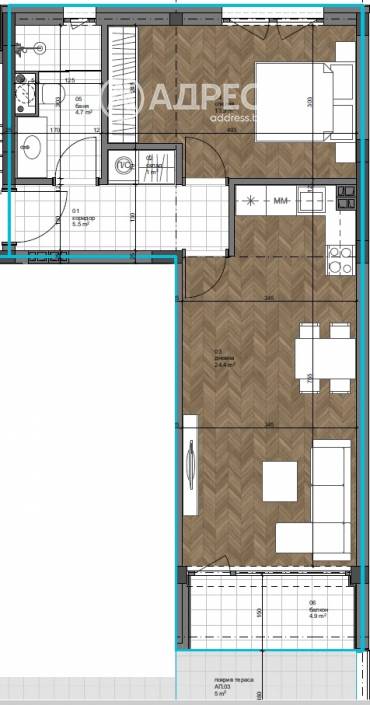 Двустаен апартамент, Варна, к.к. Св.Св. Константин и Елена, 657907, Снимка 1