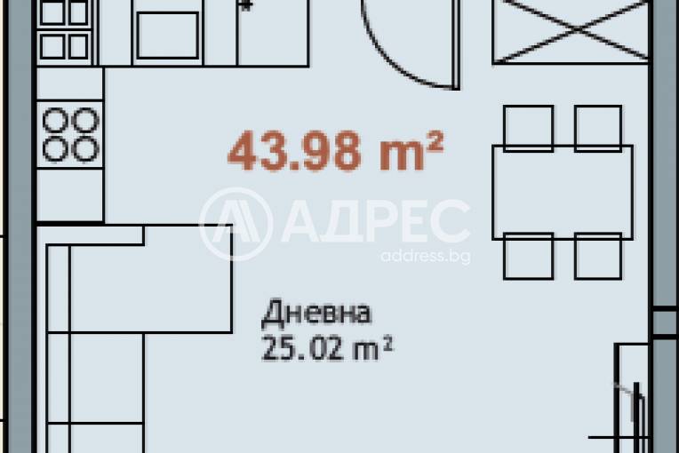 Едностаен апартамент, Варна, к.к. Чайка, 661907, Снимка 4