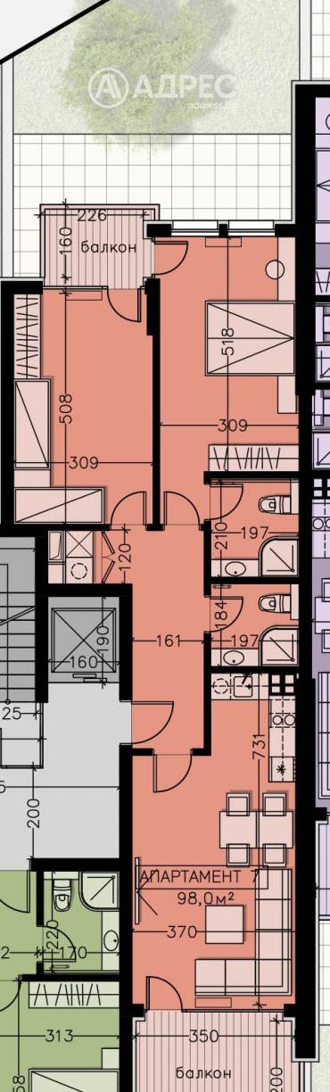 Тристаен апартамент, София, Манастирски ливади - изток, 654908, Снимка 1