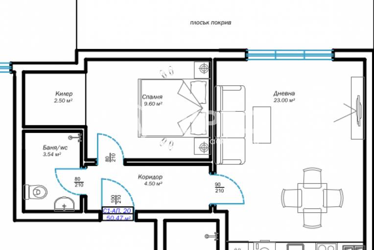 Двустаен апартамент, Варна, м-ст Пчелина, 631909, Снимка 4