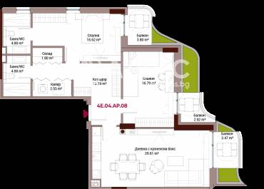 Тристаен апартамент, София, Хладилника, 645909, Снимка 1