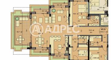 Многостаен апартамент, София, Горна Баня, 682909, Снимка 3