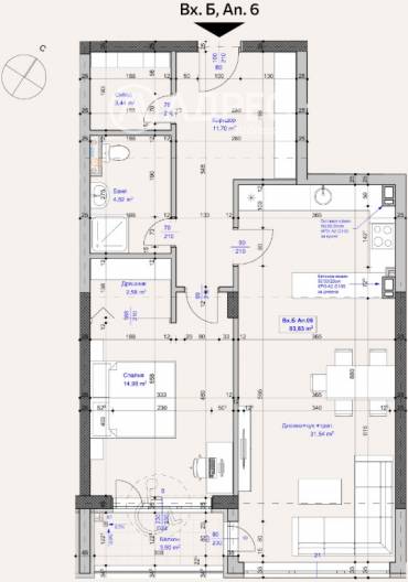 Двустаен апартамент, София, Лагера, 686909, Снимка 1