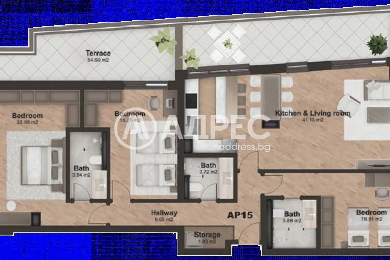 Многостаен апартамент, София, Кръстова вада, 656910, Снимка 4