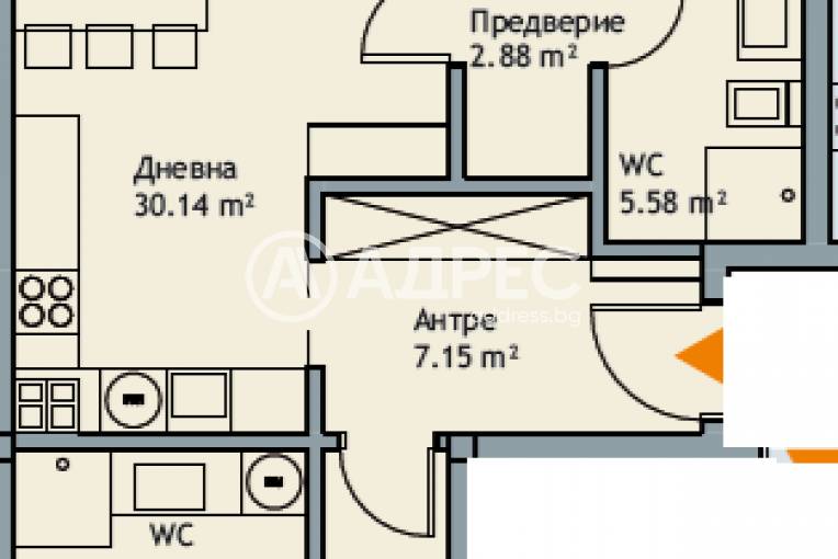 Тристаен апартамент, Варна, к.к. Чайка, 661910, Снимка 4