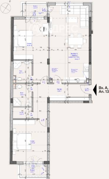 Тристаен апартамент, София, Лагера, 686911, Снимка 1