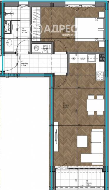 Двустаен апартамент, Варна, к.к. Св.Св. Константин и Елена, 657912, Снимка 1