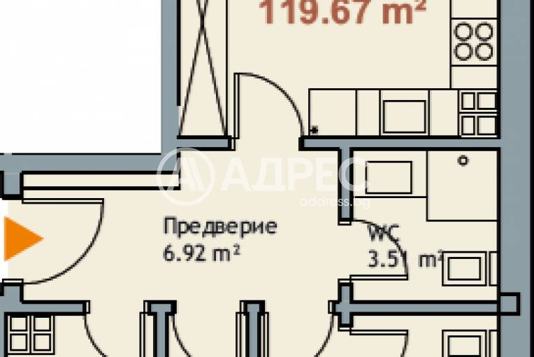 Тристаен апартамент, Варна, к.к. Чайка, 661912, Снимка 4