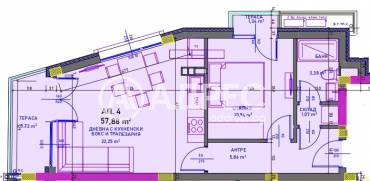 Двустаен апартамент, Бургас, Сарафово, 659915, Снимка 1