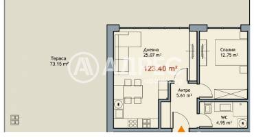 Двустаен апартамент, Варна, к.к. Чайка, 661915, Снимка 4