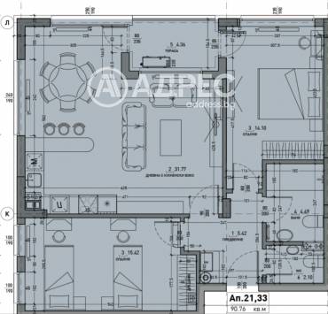 Тристаен апартамент, София, Малинова Долина, 668915, Снимка 1