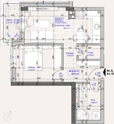 Двустаен апартамент, София, Лагера, 686915, Снимка 1