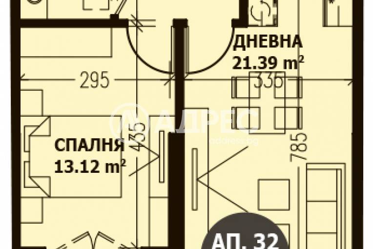 Двустаен апартамент, София, Витоша, 694915, Снимка 1