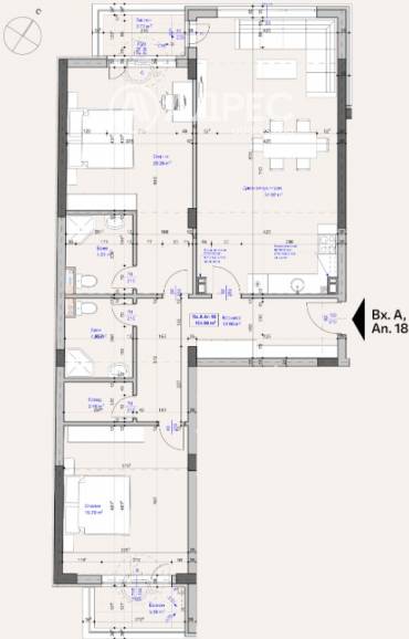 Тристаен апартамент, София, Лагера, 686916, Снимка 1