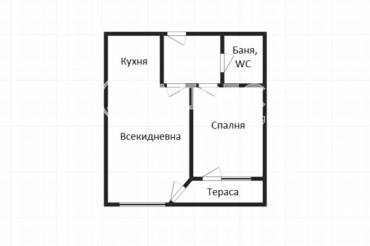 Двустаен апартамент, Бургас, Хоризонт, 667917, Снимка 1