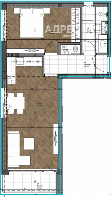 Двустаен апартамент, Варна, к.к. Св.Св. Константин и Елена, 657921, Снимка 1