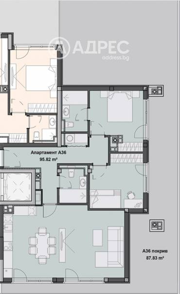 Тристаен апартамент, София, Кръстова вада, 665921, Снимка 1