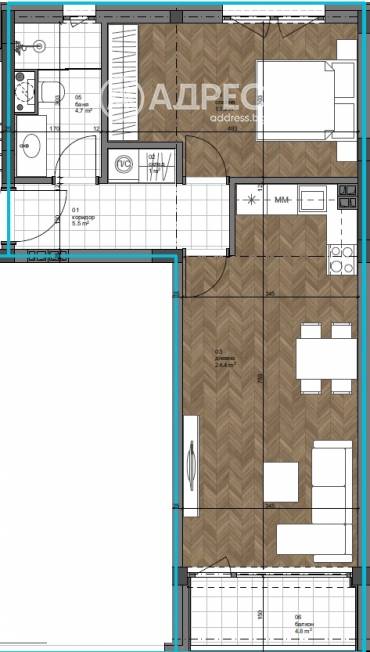 Двустаен апартамент, Варна, к.к. Св.Св. Константин и Елена, 657922, Снимка 1