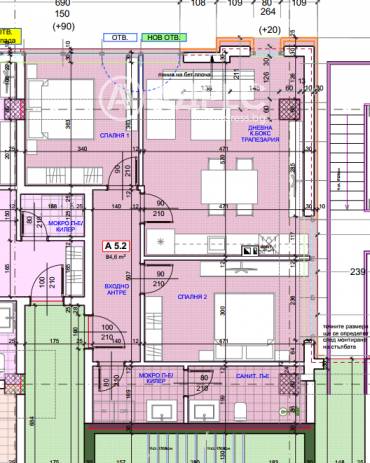 Тристаен апартамент, Русе, Здравец изток, 663925, Снимка 1