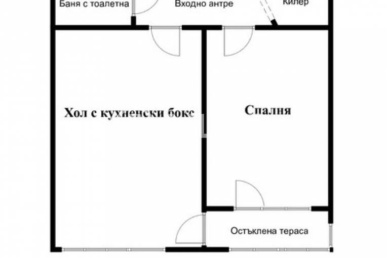 Двустаен апартамент, Варна, Лятно кино Тракия, 664927, Снимка 1