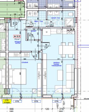 Двустаен апартамент, Русе, Здравец изток, 663928, Снимка 1