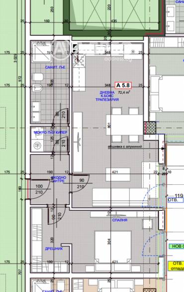 Двустаен апартамент, Русе, Здравец изток, 663930, Снимка 1