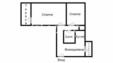Двустаен апартамент, Пловдив, Полиграфия, 617935, Снимка 1