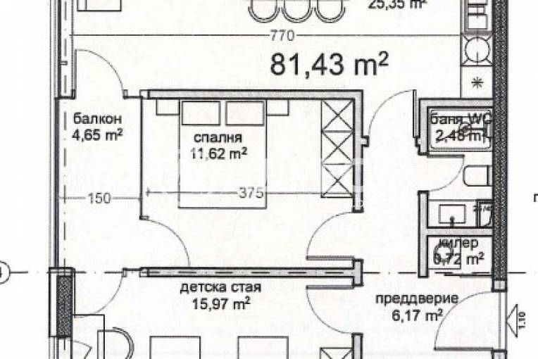 Тристаен апартамент, Варна, Владислав Варненчик, 681935, Снимка 2