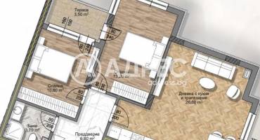 Тристаен апартамент, София, Овча купел, 692937, Снимка 1