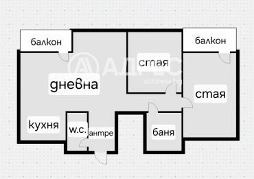 Тристаен апартамент, София, Люлин 9, 698938, Снимка 1