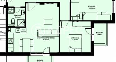 Тристаен апартамент, Благоевград, Изгрев, 673939, Снимка 1