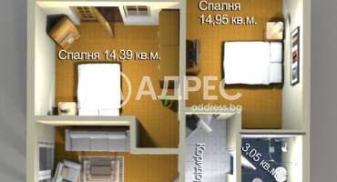 Тристаен апартамент, Бургас, Меден рудник - зона А, 552944, Снимка 1